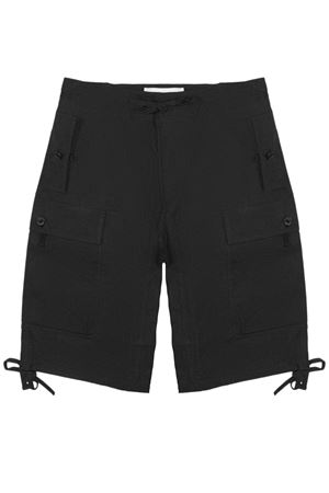 Black cotton cargo Bermuda shorts OAMC PEACEMAKER | PCM3OR12ACO015099BLACK